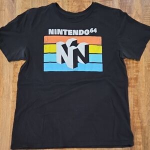 Nintendo 64 Black Retro Graphic T-Shirt